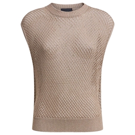 Dondup Gilet Strikvest, Metalic Brown